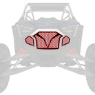 Red / Black | 3 Piece Laser Cut Steel Grille RZR PRO R & Turbo R Red Powdercoat