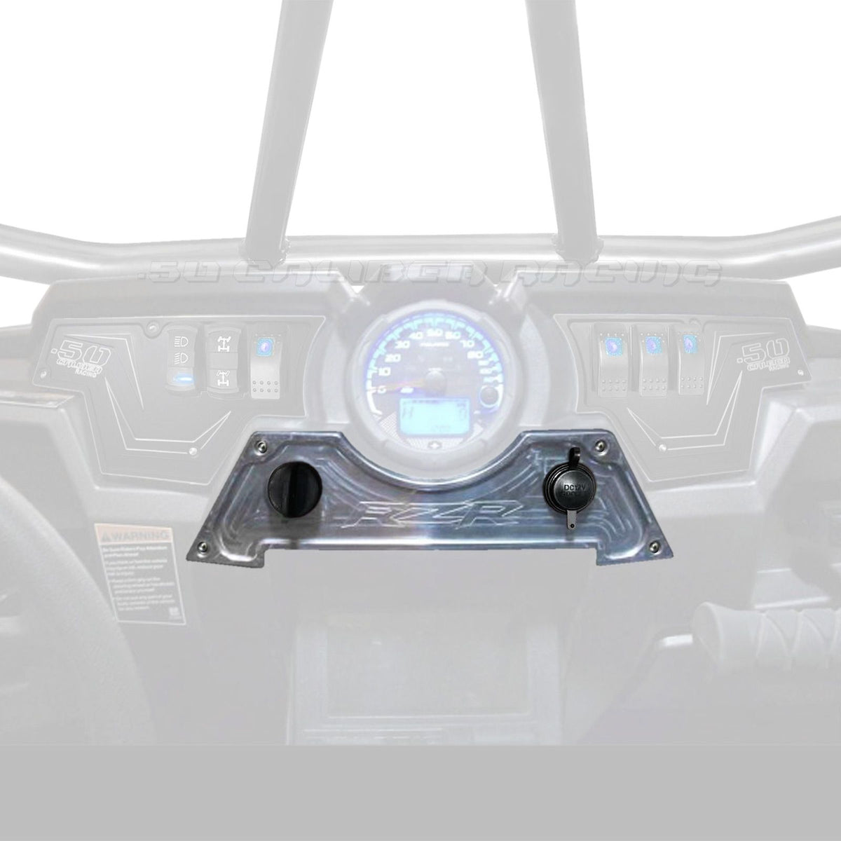 CNC Billet Center Dash Panel for RZR XP1000 | Raw Silver CNC Billet Center Dash Panel for RZR XP1000