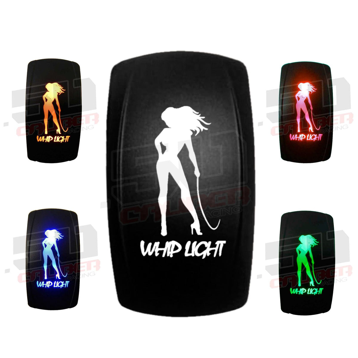 Whip Light - 12V On/Off Rocker Switch - Sexy Design | "Whip Light" Sexy On/Off Rocker Switch Waterproof, Available in many colors