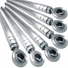 Raw Silver | Can-Am X3 Heavy Duty Radius Rods - 1.25" Diameter Billet Aluminum with Chromoly heim joints - Raw (no finish)