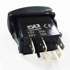 GPS - 12V On/Off Rocker Switch Marine Grade | "GPS" On/Off Rocker Switch Laser Etched Design Waterproof with Green LED Illumination