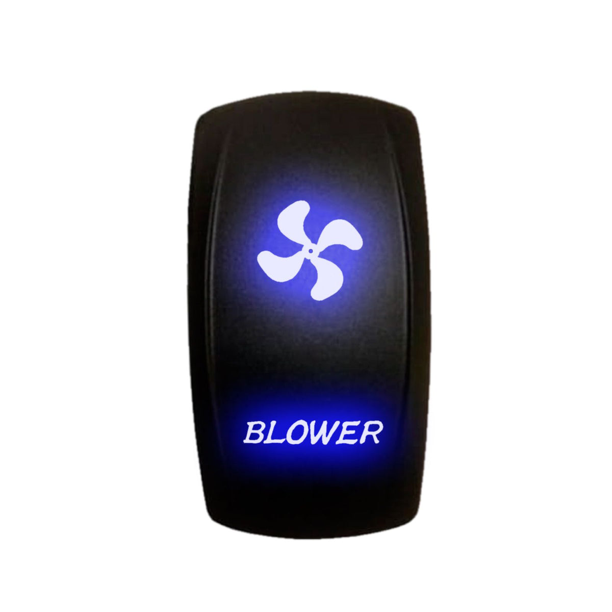 Blue | "Blower" On/Off Rocker Switch Laser Etched Design Waterproof with RED LED Illumination
