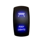 Blue | "Roof Lights" On/Off Rocker Switch Laser Etched Design Waterproof with Orange LED Illumination