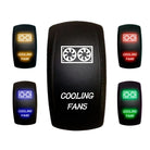 Cooling Fans - 12V On/Off Rocker Switch Marine Grade | "Cooling Fans"  On/Off Rocker Switch with Red