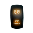 Orange | "Spot Lights" On/Off Rocker Switch Laser Etched Design Waterproof with Blue LED Illumination