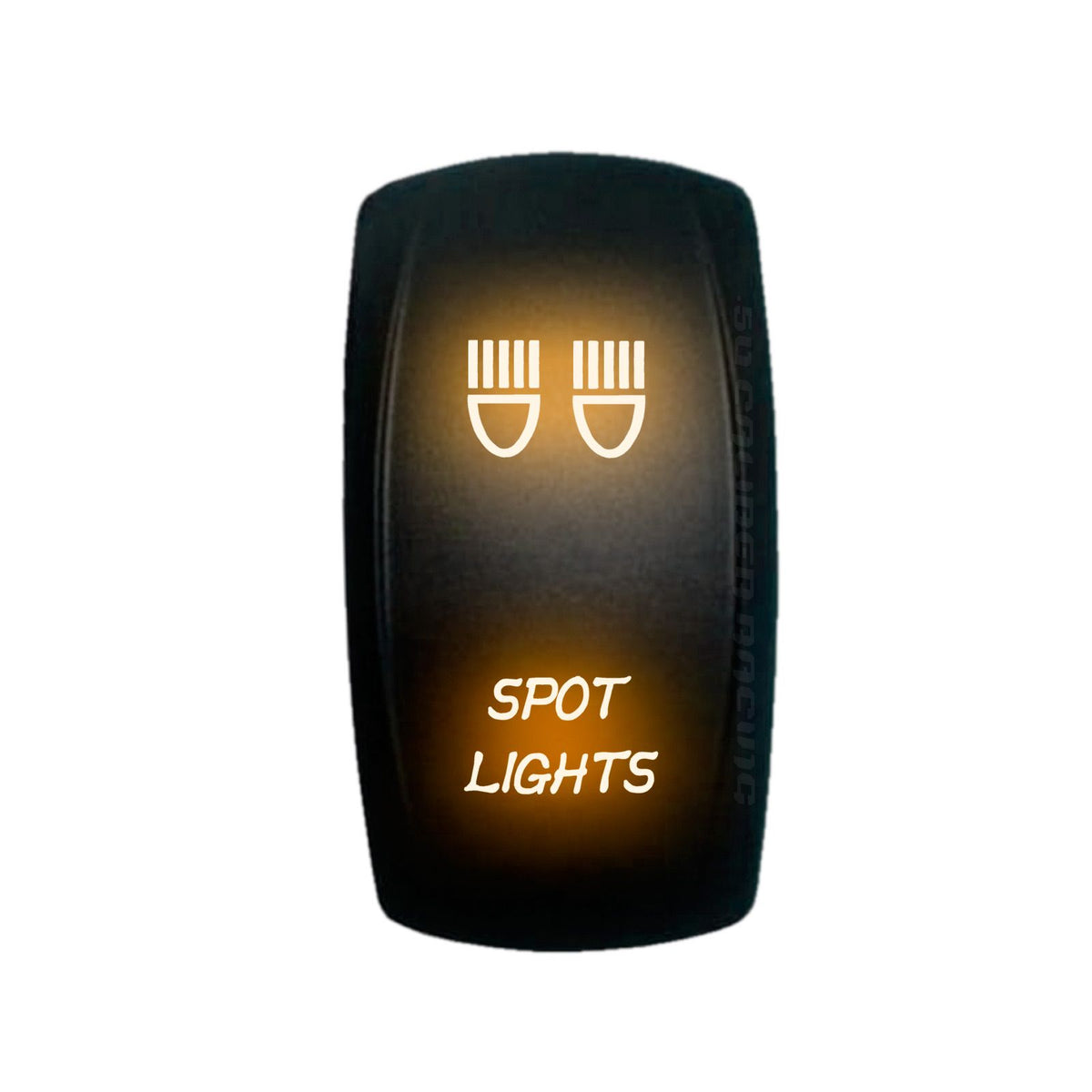 Orange | "Spot Lights" On/Off Rocker Switch Laser Etched Design Waterproof with Blue LED Illumination