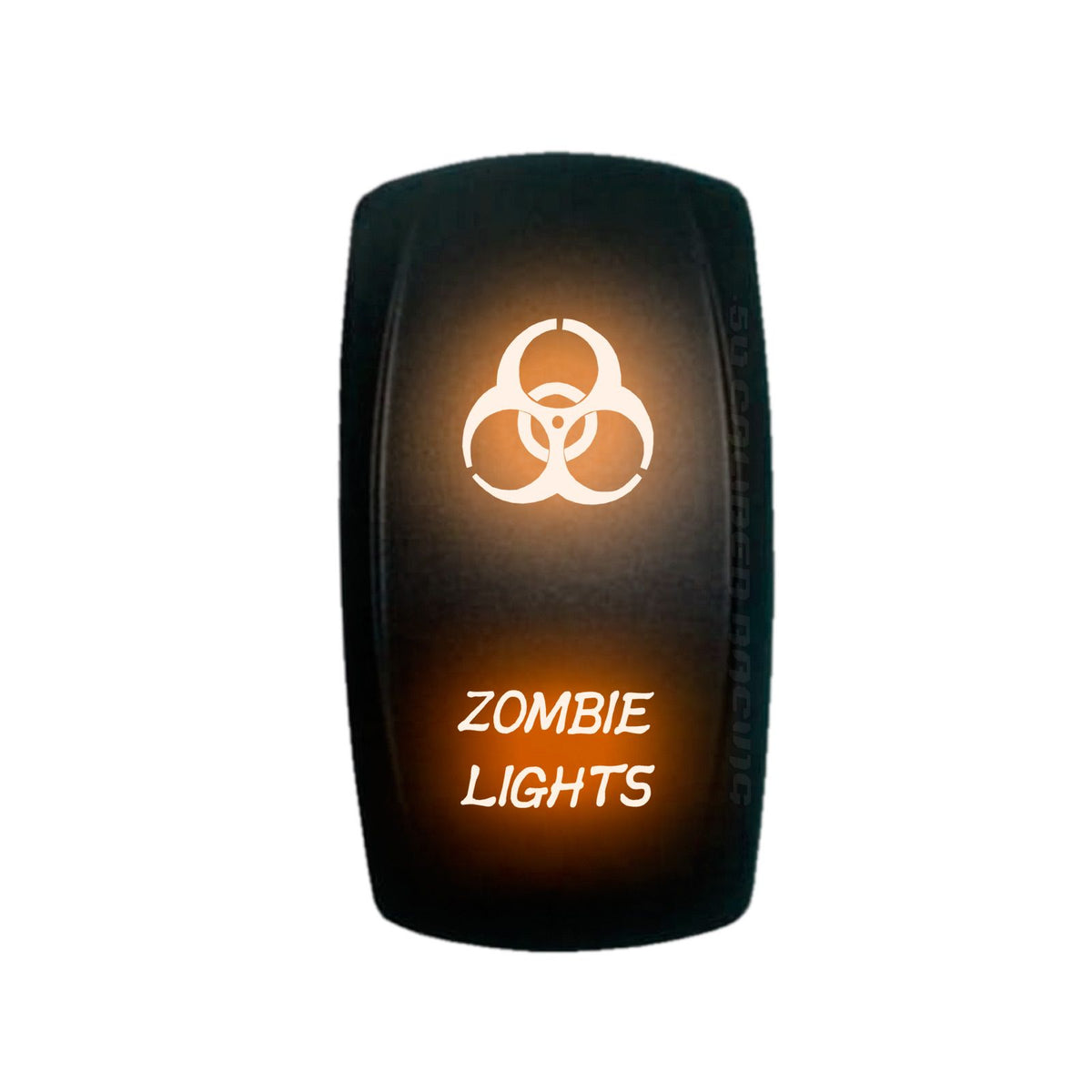 Orange | "Zombie Lights" On/Off Rocker Switch Laser Etched Design Waterproof with Blue LED Illumination