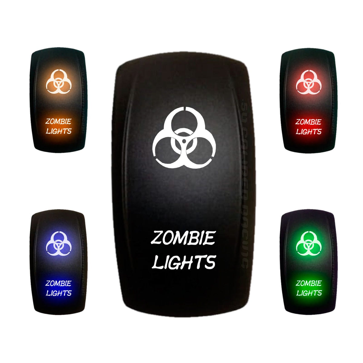 Zombie Lights - 12V On/Off Rocker Switch Marine Grade | "Zombie Lights" On/Off Rocker Switch with Red