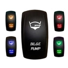 Bilge Pump - 12V On/Off Rocker Switch Marine Grade | "Bilge Pump" On/Off Rocker Switch with Red