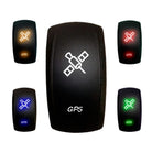 GPS - 12V On/Off Rocker Switch Marine Grade | "GPS" On/Off Rocker Switch with Red