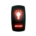 Red | "Dome Light"  On/Off Rocker Switch Laser Etched Design Waterproof with Green LED Illumination