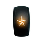 Orange | "Texas Star" On/Off Rocker Switch Laser Etched Design Waterproof with Red LED Illumination