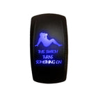 Blue | "This Switch Turns Something On" On/Off Rocker Switch Dad Bod Design Waterproof with Blue LED Illumination