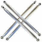 Raw Silver | 50 Caliber Racing Heavy Duty Radius Rod Kit for RZR XP Turbo - Raw Silver Finish - 1.25" Diameter Rods	