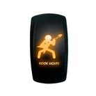 Orange | 	"Rock Lights" with Guitar Dude - On/Off Rocker Switch Laser Etched Waterproof with Orange  LED Illumination