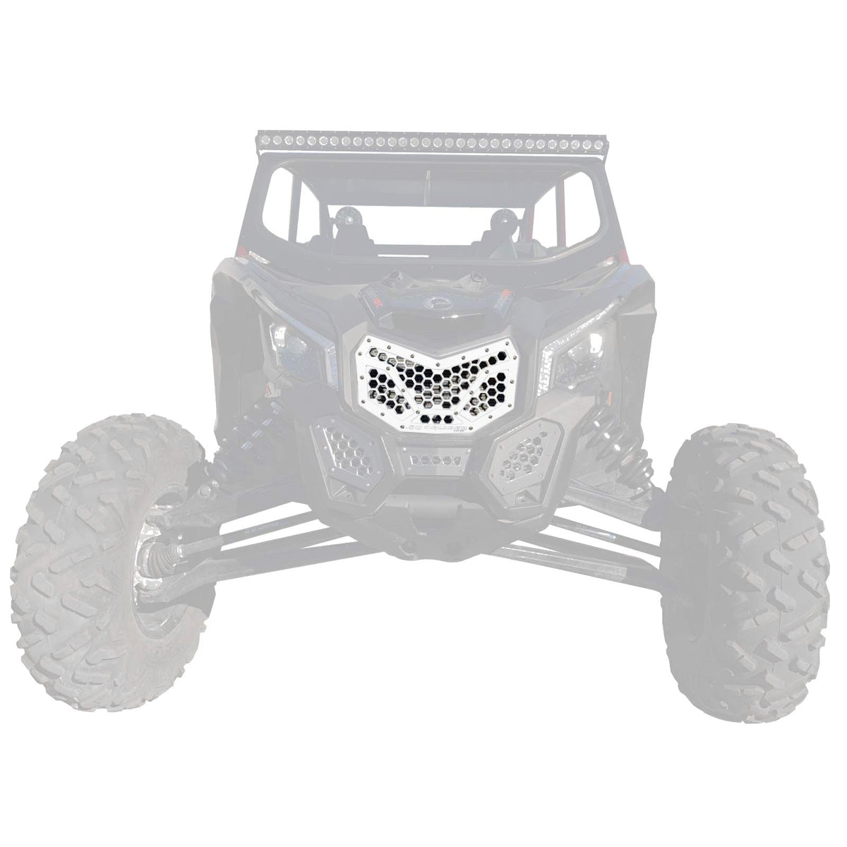 White | Custom Billet Grille CAN AM X3 - 1 Piece White Powdercoat