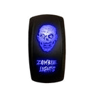Blue | "Zombie Lights" with Face On/Off Rocker Switch Laser Etched Waterproof with Blue LED Illumination	