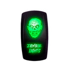 Green | "Zombie Lights" with Face On/Off Rocker Switch Laser Etched Waterproof with Green LED Illumination