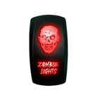 Red | "Zombie Lights" with Face On/Off Rocker Switch Laser Etched Waterproof with Red LED Illumination	