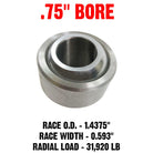  | Uniballs: Chromoly Spherical Bearings with PTFE Liner - 0.75" Bore