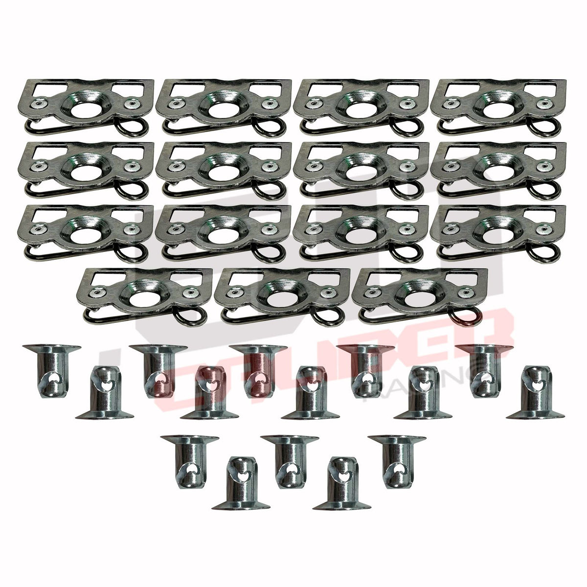  | Pre-assembled Dzus Tab Fastener Kit with Buttons and Springs - 15 Pack