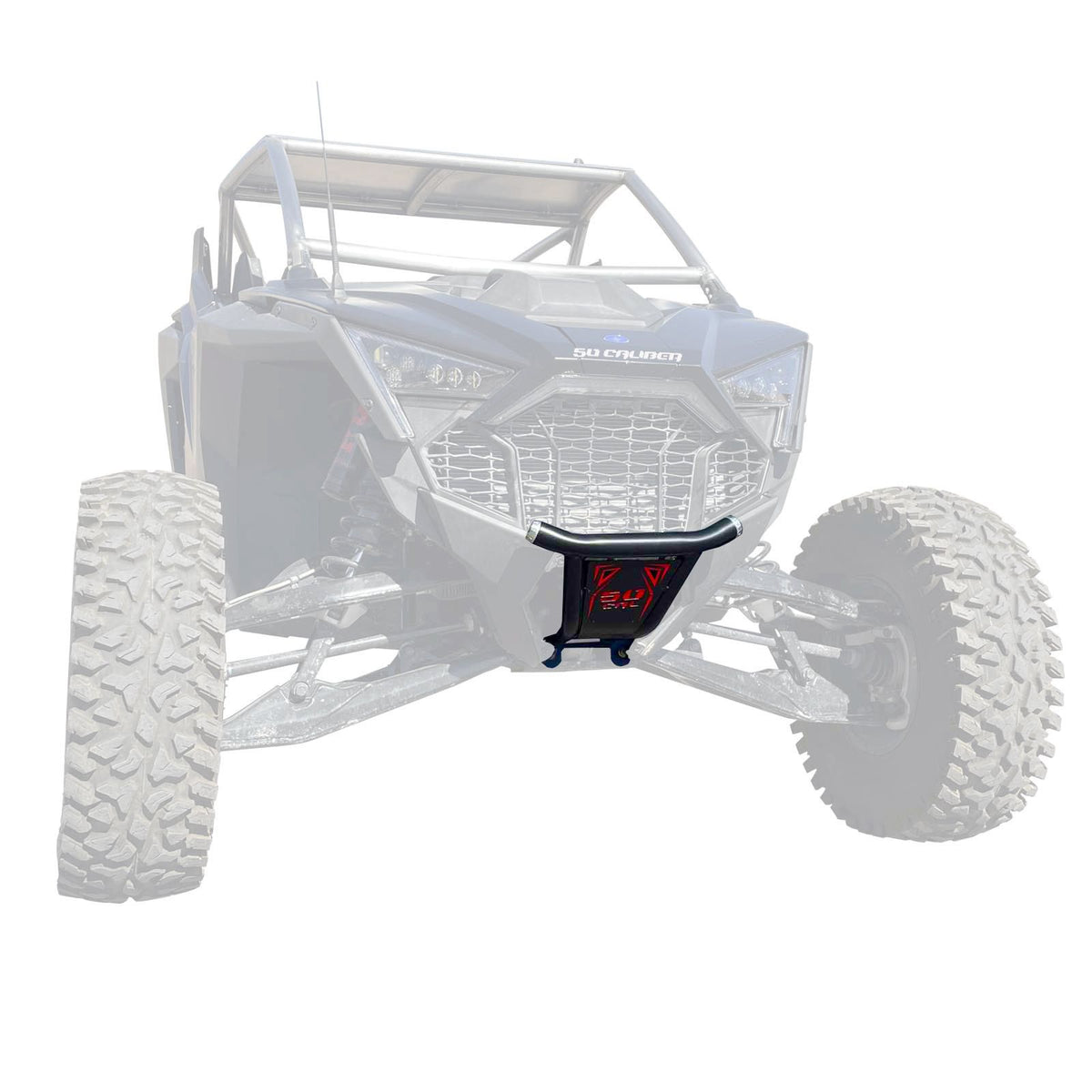 Red / Black | PRO R / TURBO R Front Bumper Black Skid Plate with Red Insert