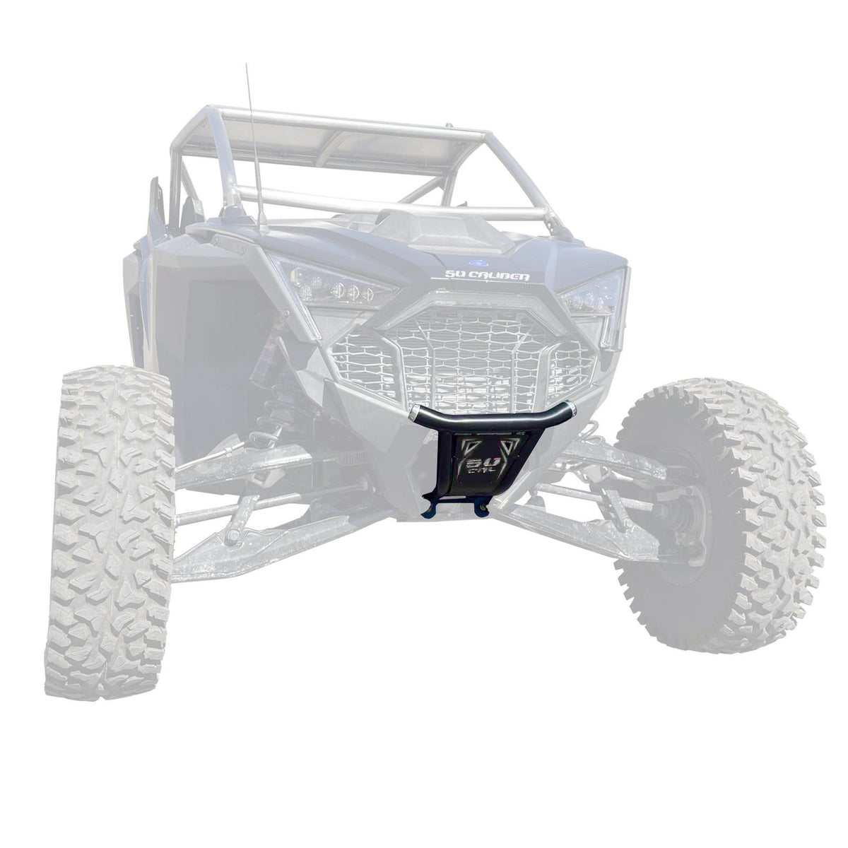 White / Black | PRO R / TURBO R Front Bumper Black Skid Plate with White Insert