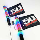 PAIR of Fat LED Whips | PAIR of 50 Caliber Racing Fat LED Whips