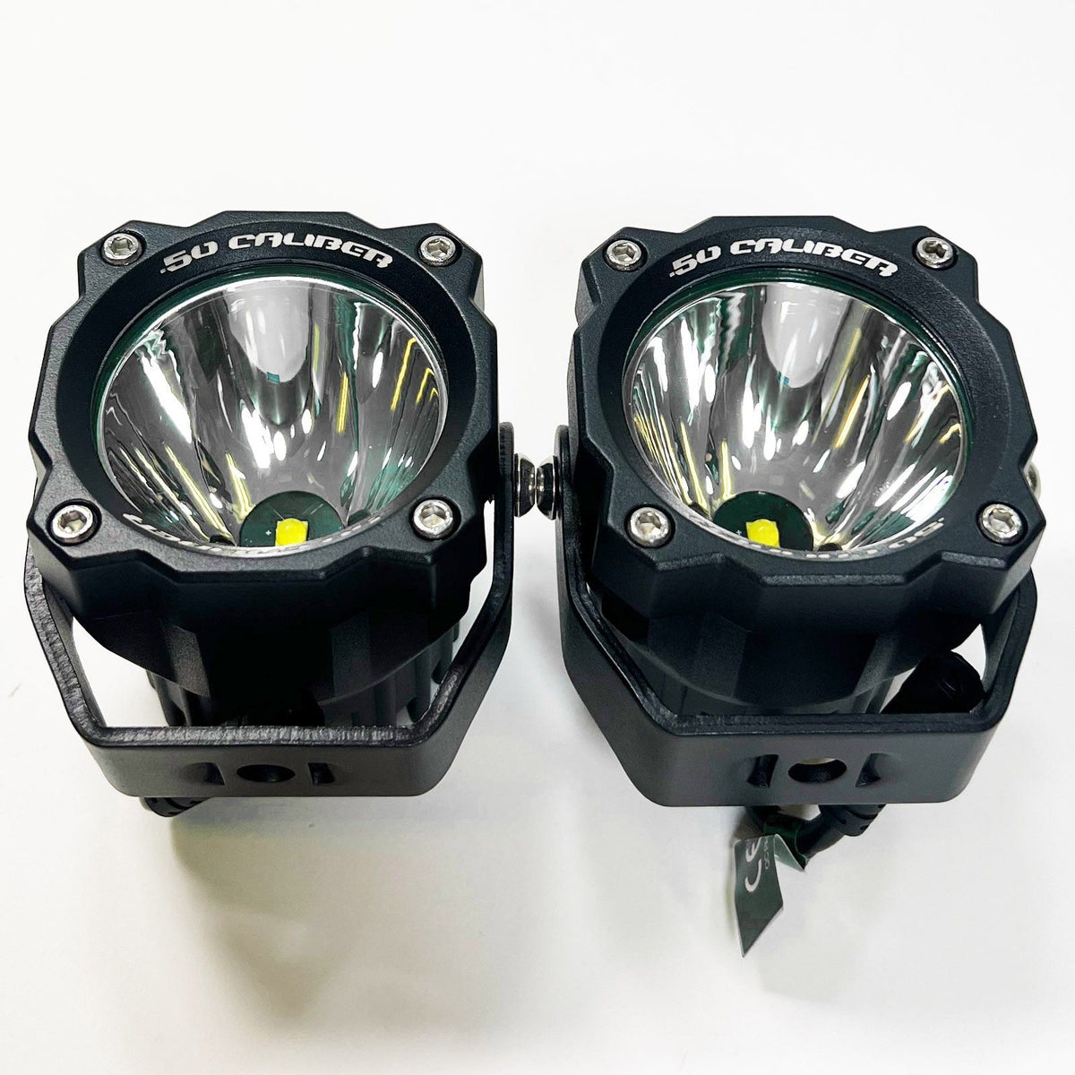 White | 2" High Output Pod Lights - 50W 7500 Lumens - WHITE LENS