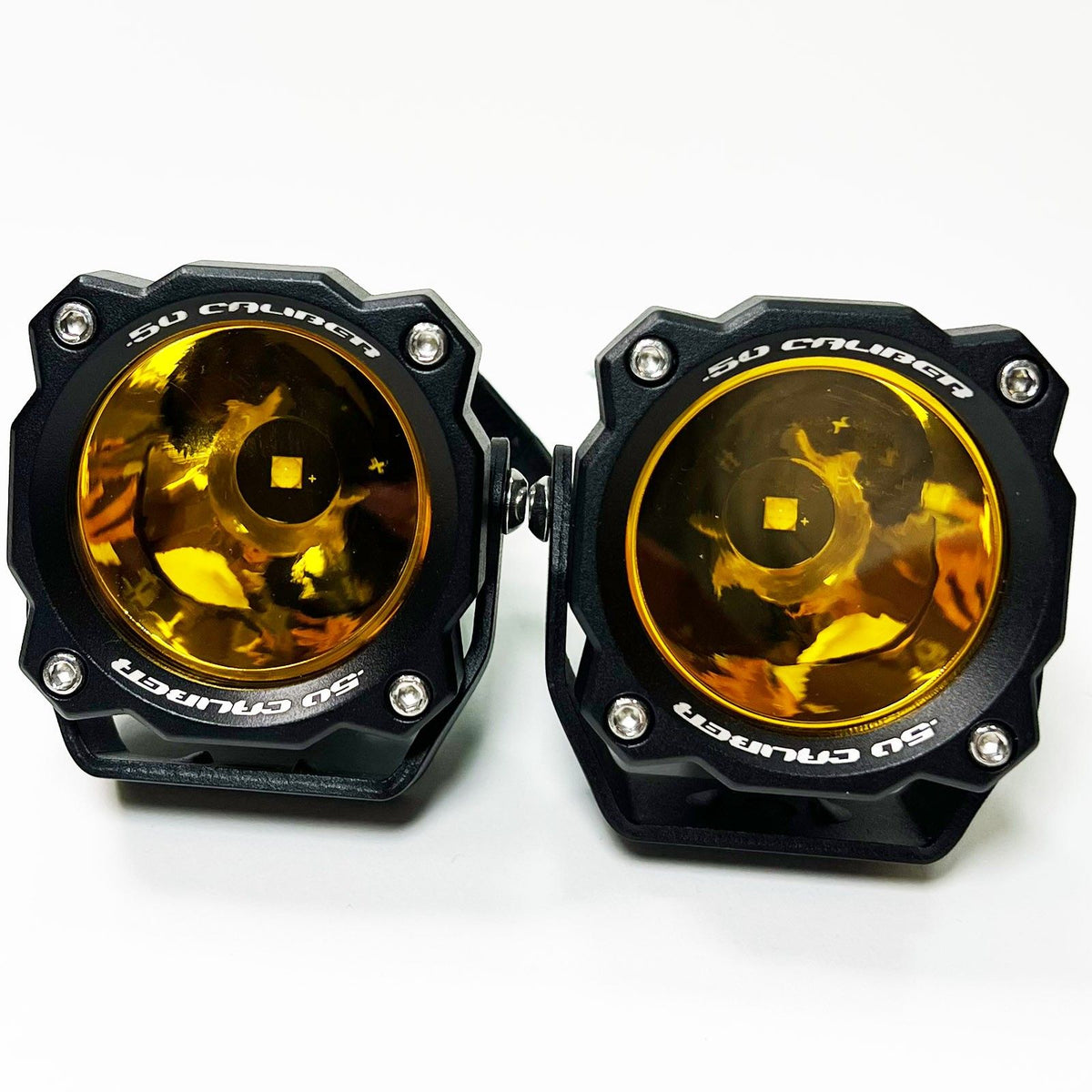 2" High Output Pod Lights - 50W 7500 Lumens | 2" High Output Pod Lights - 50W 7500 Lumens - AMBER LENS