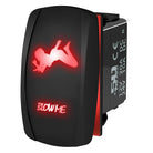 Red | Waterproof on/off rocker switch “Blow Me” sexy silhouette design with red LED illumination – carling style 12v utv atv marine sw