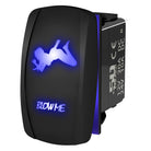 Blue | Waterproof on/off rocker switch “Blow Me” sexy silhouette design with blue LED illumination – carling style 12v utv atv marine s