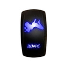 Blue | Waterproof on/off rocker switch “Blow Me” sexy silhouette with blue LED backlighting – carling style 12v switch for utv dash and