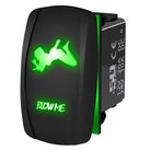 Green | Waterproof on/off rocker switch “Blow Me” sexy silhouette design with green LED illumination – carling style 12v utv atv marine