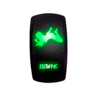 Green | Carling style rocker switch “Blow Me” sexy silhouette with green LED – waterproof 12v accessory switch for utv dash panels and s