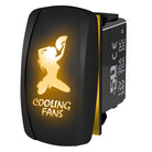Orange | Waterproof On/Off Rocker Switch Sexy Design "Cooling Fans" with Orange LED Illumination	