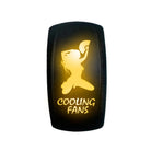 Orange | Waterproof On/Off Rocker Switch Sexy Design "Cooling Fans" with Orange LED Illumination	