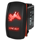 Red | Waterproof On/Off Rocker Switch Sexy Design "Dome Light" with Red LED Illumination