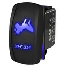 Blue | Waterproof On/Off Rocker Switch Sexy Design "Dome Light" with Blue LED Illumination	