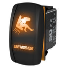 Orange | Waterproof on/off rocker switch “Eject Passenger” with orange LED illumination – carling style 12v utv atv marine switch