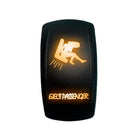 Orange | “Eject Passenger” orange LED rocker switch – waterproof on/off switch for utv dash panels, 12v accessories, and off-road use