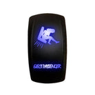 Blue | Waterproof on/off rocker switch “Eject Passenger” with blue LED backlighting – carling style 12v switch for utv dash and accesso