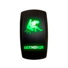 Green | Carling style rocker switch “Eject Passenger” with green LED – waterproof 12v accessory switch for utv dash panels and switch po