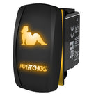 Orange | Waterproof On/Off Rocker Switch Sexy Design "No Fat Chicks" with Orange LED Illumination	