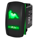 Green | Waterproof On/Off Rocker Switch Sexy Design "No Fat Chicks" with Green LED Illumination	