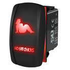 Red | Waterproof On/Off Rocker Switch Sexy Design "No Fat Chicks" with Red LED Illumination	