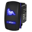 Blue | Waterproof On/Off Rocker Switch Sexy Design "No Fat Chicks" with Blue LED Illumination	