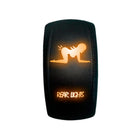 Orange | “Rear Lights” orange LED rocker switch – waterproof on/off switch for utv dash panels, 12v accessories, and off-road use