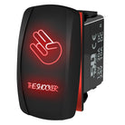Red | Waterproof on/off rocker switch “The Shocker” with red LED illumination – carling style 12v utv atv marine switch