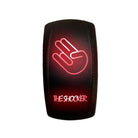 Red | “The Shocker” rocker switch with red LED illumination – waterproof carling style switch for utv, atv, and marine 12v systems